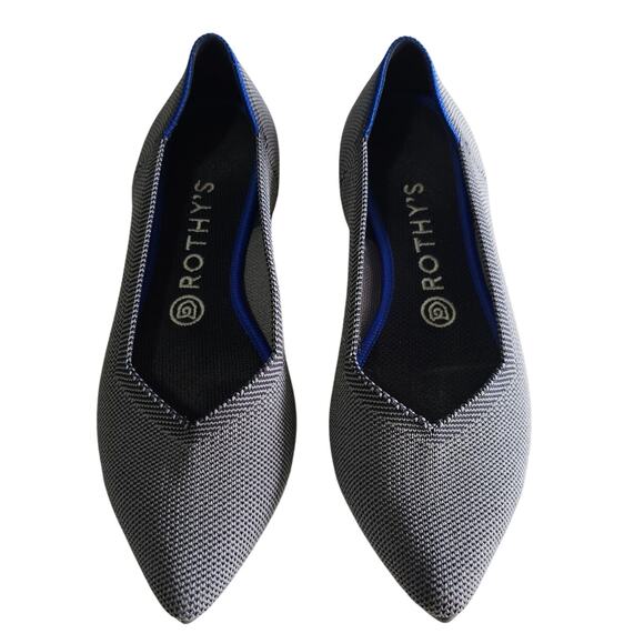 Rothy's Cloud Gray Birdseye Points Size 8 - Picture 1 of 7